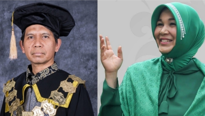 Rektor Institut Teknologi Kalimantan (ITK) Prof Budi Santoso Purwokartiko dan Anggota Komisi XI DPR RI Illiza Sa’aduddin Djamal