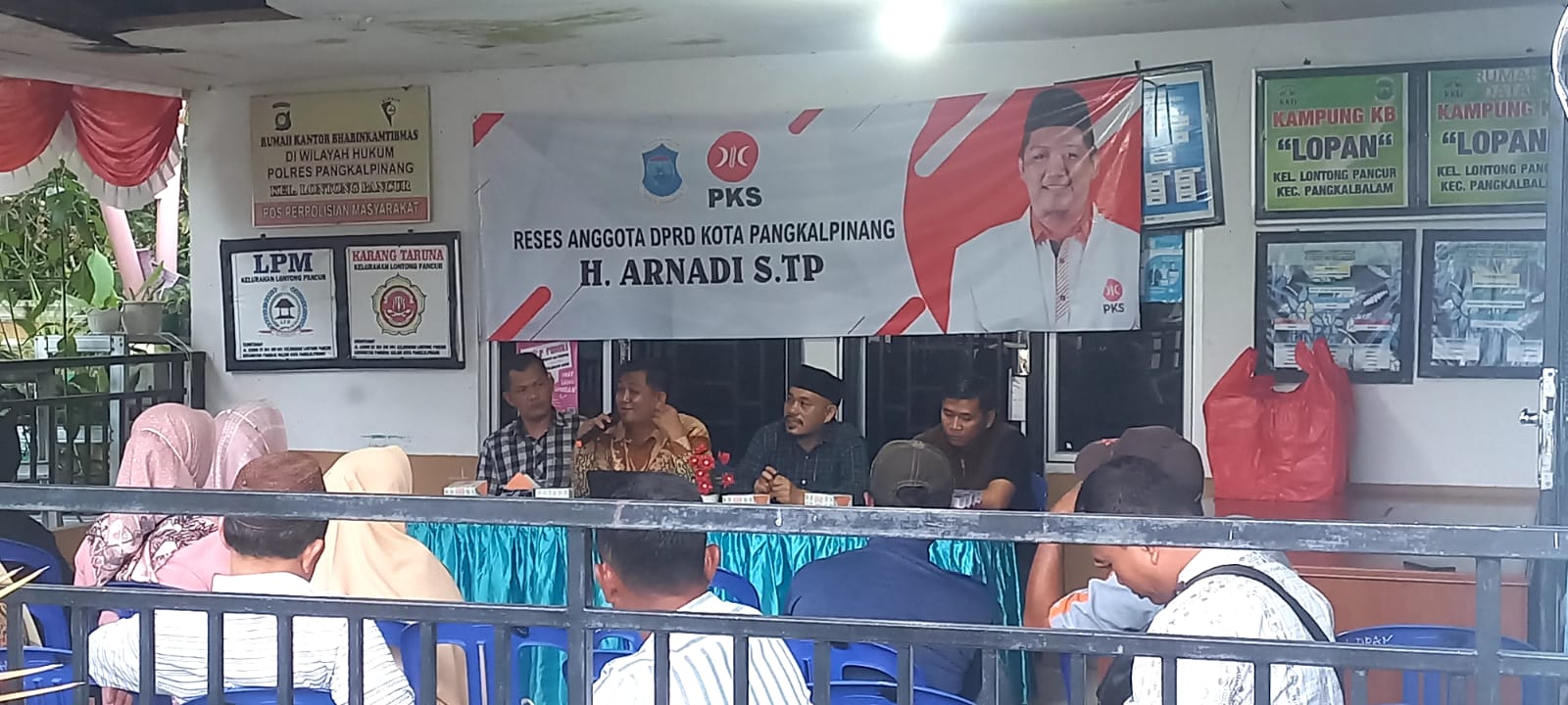 H. Arnadi, S.TP Reses Di Kelurahan Lontong Pancur Kecamatan Pangkal Balam Serap Aspirasi Serta Keluhan Masyarakat