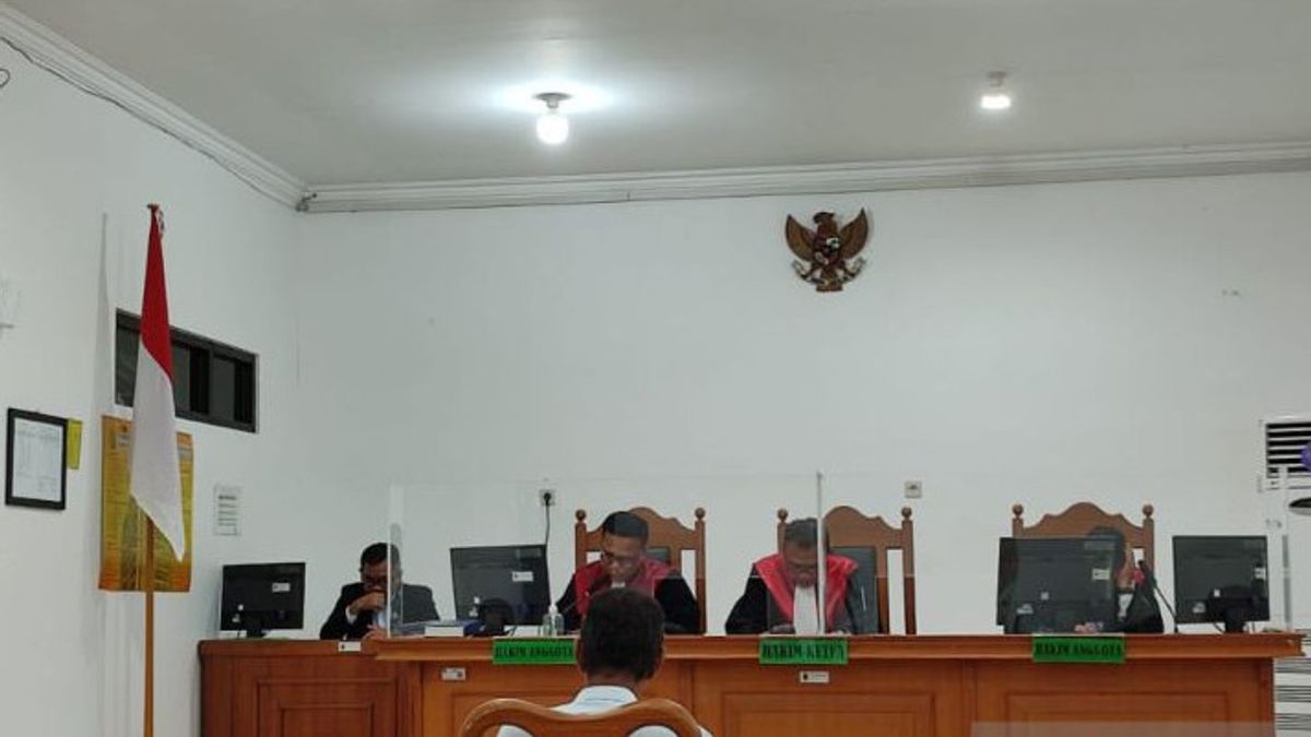 Sidang pembacaan vonis Madie Goening Sius (69), terdakwa dugaan mafia tanah di PN Palangka Raya, Senin (26/6/2023). 