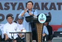 Prabowo Subianto Kampanye di Tasikmalaya, Sabtu (2/12/2023).