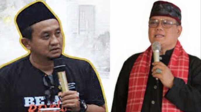 Ketua Umum Pemuda Kaum Betawi, Masykur Isnan dan Ketua Umum Dewan Adat Bamus Betawi, Muhammad Rifki alias Bang Eki Pitung. (Ist) 